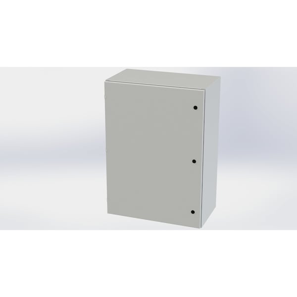 1/4 Turn Latch Electrical Enclosures, 42 in H, 16 in D, 30 in W, NEMA 3R, 4, 12, 13, Carbon Steel